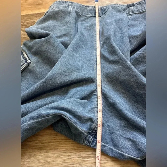 BAGATELLE VINTAGE Women’s Medium Wash Baggy Cargo Light Weight Jeans Size 14 - Picture 4 of 10